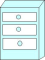 Blue simple dresser