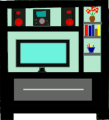 Shelf with TV